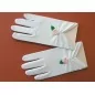 RĘKAWICZKI KOMUNIJNE Z RÓŻOWĄ RÓŻYCZKĄ |Komunia » Rękawiczki komunijne » Rękawiczki krótkie »