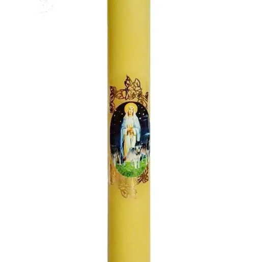 Świeca gromnica żółta średnia Matka Boska Gromniczna 30 cm