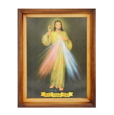 Obraz w ramie Jezus Miłosierny Jezu Ufam Tobie - 50x70 cm
