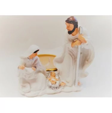 Figurka św. Rodzina - ze świeczką - Boże Narodzenie