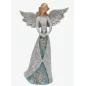 Figurka Anioł niebiesko-szary 23 cm