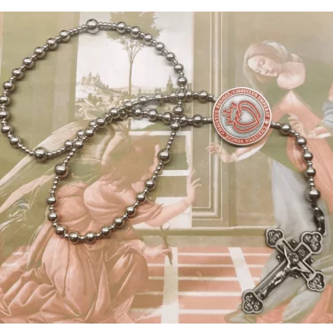 Różaniec Świętego Piusa X | Łącznik z wizerunkiem św. papieża Piusa X i zjednoczonych serc Najświętszej Maryi Panny i Jezusa