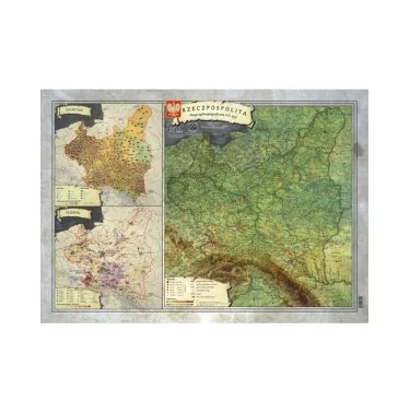 Zestaw Map A3 - I i II Rzeczpospolita (1770 & 1937) i Kolorowanka-Mapa - 3DOM