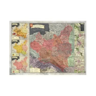 Zestaw Map A1 - I i II Rzeczpospolita (1770 & 1937) i Kolorowanka-Mapa - 3DOM