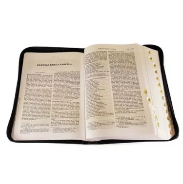 Biblia Tysiąclecia - Pismo Święte Starego i Nowego Testamentu etui skóra ecru, paginatory