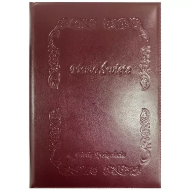 Biblia Tysiąclecia - etui skóra bordo, paginatory | Księgarnia Tradycji