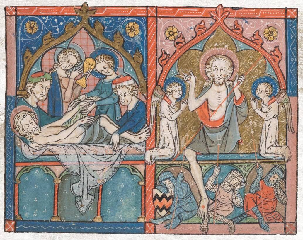 Kalendarz Tradycji 2024 - Ilustracje angielski Psałterz XIV wiek